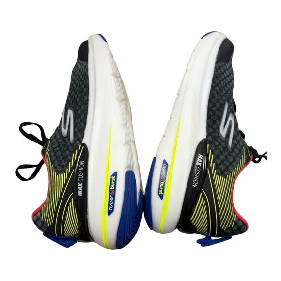 NEW SKECHERS MAX CUSHIONING® HYPER BURST® RUNNING SHOE IN BLACK/ MULTI SIZE 9 - Picture 7 of 10
